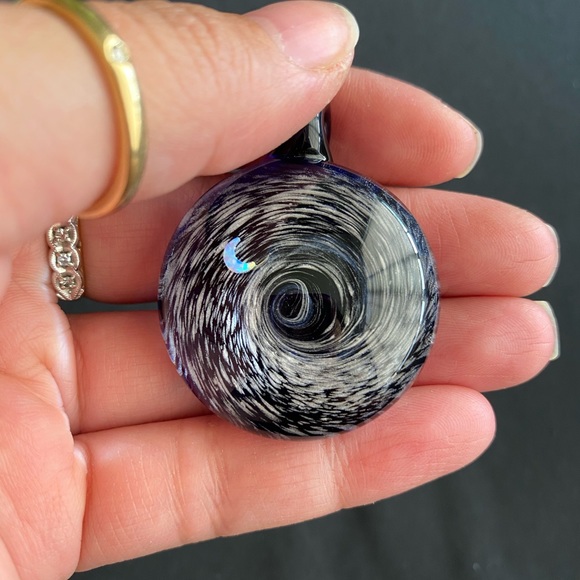 Beautiful Handblown Glass Galaxy Pendant - Picture 2 of 4
